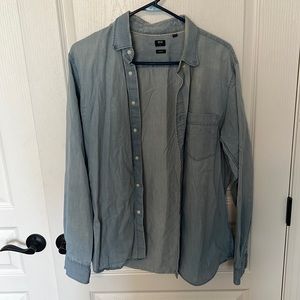 Uni Qlo Large Denim Shirt Slim Fit